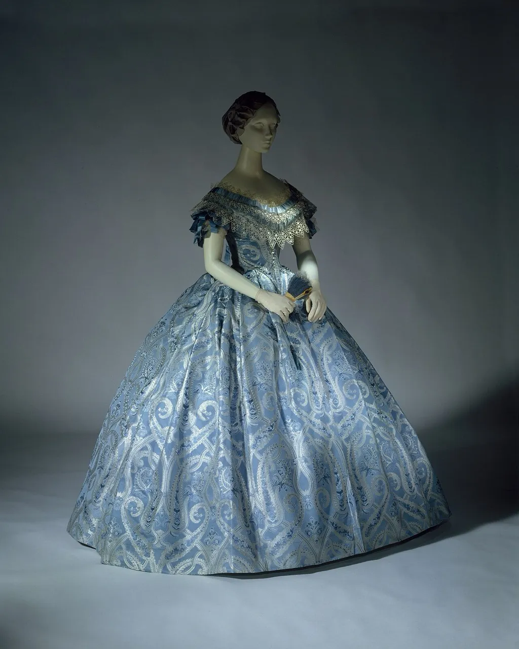 (3) A ball gown of the crinoline era