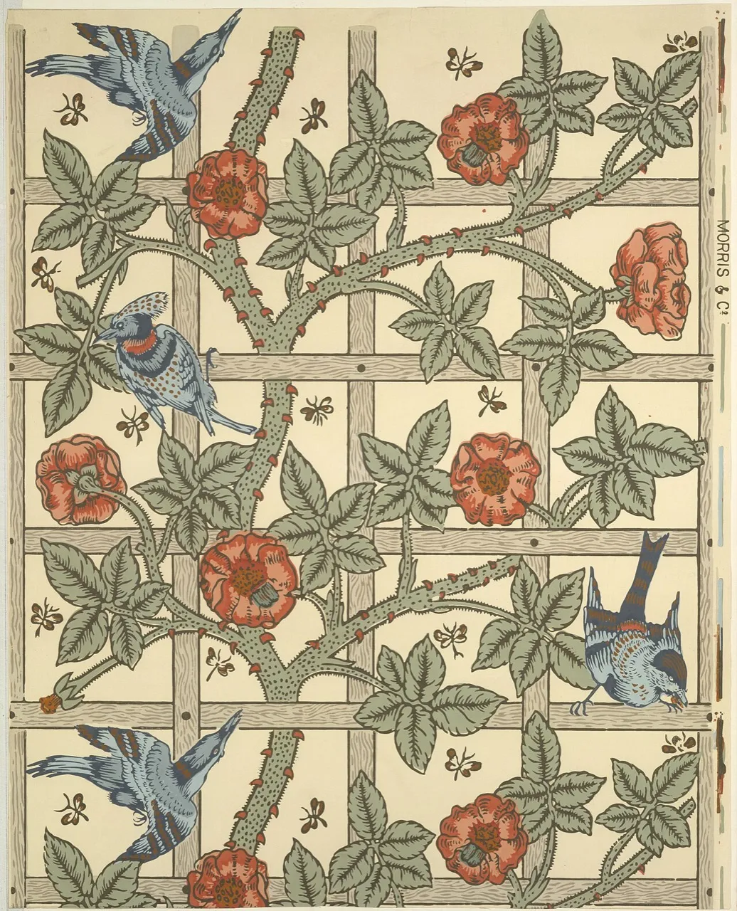 (3) Wallpaper with a “green” pattern