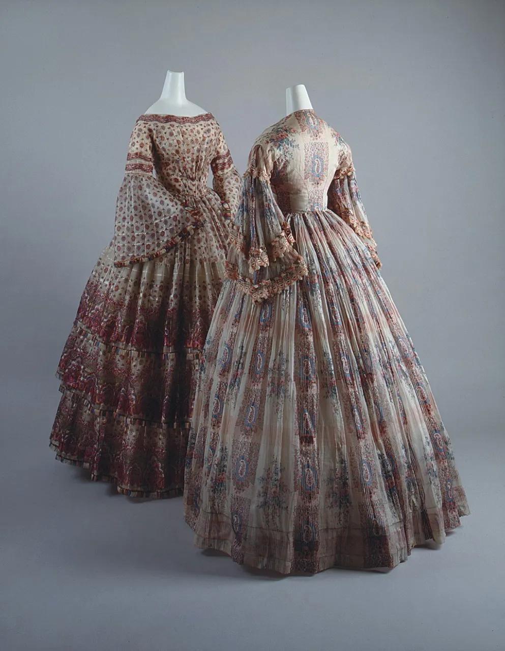 (1) A green dress of the 1850s